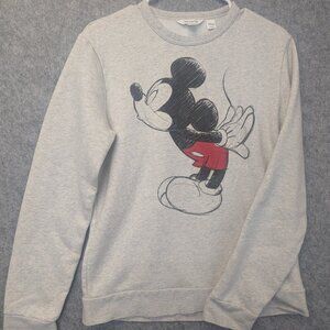 Mickey Mouse Kissing Sweater Joe Fresh Grey Sweater XS